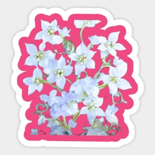 white floral beautyful art Design Sticker